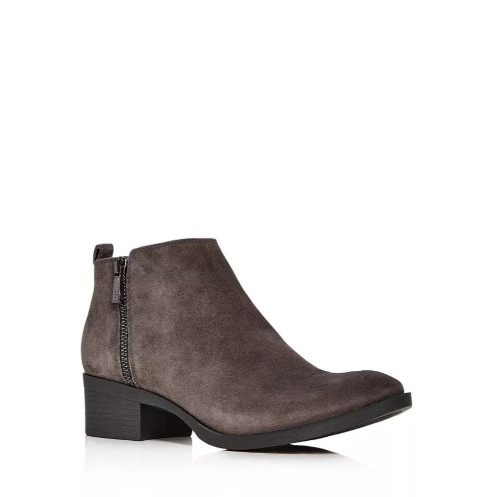 Kenneth Cole New York Women's Dara Suede Ankle Bootie Almond Toe Asphault Size 7